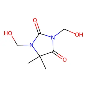 1,3-bis(hydroxymethyl)-5,5-dimethylimidazolidine-2,4-dione structure