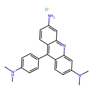 [4-[3-amino-6-(dimethylamino)acridin-9-yl]phenyl]-dimethylazanium chloride structure
