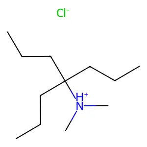 dimethyl(4-propylheptan-4-yl)azanium chloride structure