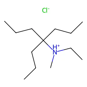 ethyl-methyl-(4-propylheptan-4-yl)azanium chloride structure