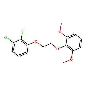1,2-dichloro-3-[2-(2,6-dimethoxyphenoxy)ethoxy]benzene structure