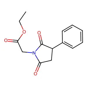 ethyl 2-(2,5-dioxo-3-phenylpyrrolidin-1-yl)acetate structure