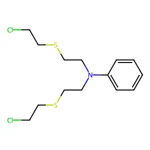 Benzenamine, N,N-bis(2-((2-chloroethyl)thio)ethyl)- structure