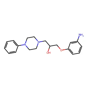 1-(3-aminophenoxy)-3-(4-phenylpiperazin-1-yl)propan-2-ol structure