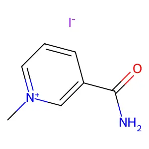 1-methylpyridin-1-ium-3-carboxamide iodide structure