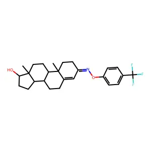 (8R,9S,10R,13S,14S,17S)-10,13-dimethyl-3-[4-(trifluoromethyl)phenoxy]imino-1,2,6,7,8,9,11,12,14,15,16,17-dodecahydrocyclopenta[a]phenanthren-17-ol structure