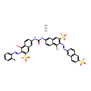 Compound C38H25N6Na3O12S3 structure