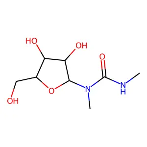 1-[3,4-dihydroxy-5-(hydroxymethyl)oxolan-2-yl]-1,3-dimethylurea structure