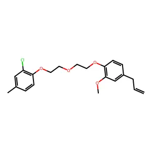 1-[2-[2-(2-chloro-4-methylphenoxy)ethoxy]ethoxy]-2-methoxy-4-prop-2-enylbenzene structure