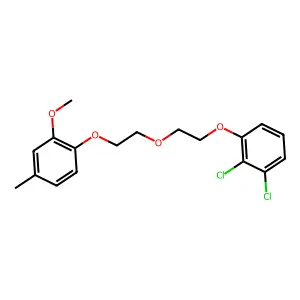1,2-dichloro-3-[2-[2-(2-methoxy-4-methylphenoxy)ethoxy]ethoxy]benzene structure