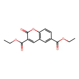 diethyl 2-oxochromene-3,6-dicarboxylate structure
