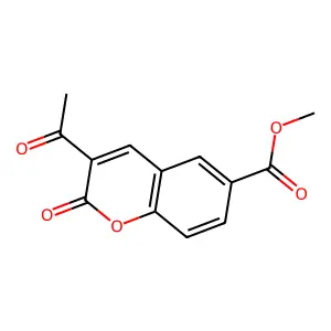 methyl 3-acetyl-2-oxochromene-6-carboxylate structure