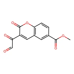 methyl 3-oxaldehydoyl-2-oxochromene-6-carboxylate structure