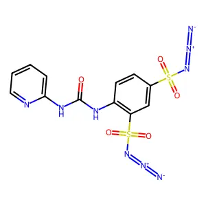 Compound C12H9N9O5S2 structure