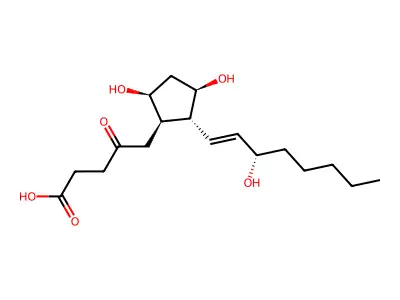 5-[3,5-Dihydroxy-2-(3-hydroxyoct-1-enyl)cyclopentyl]-4-oxopentanoic acid structure