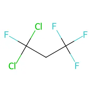1,1-dichloro-1,3,3,3-tetrafluoropropane structure