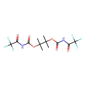 1,1,2-trimethyl-2-({[(trifluoroacetyl)amino]carbonyl}oxy)propyl trifluoroacetylcarbamate structure