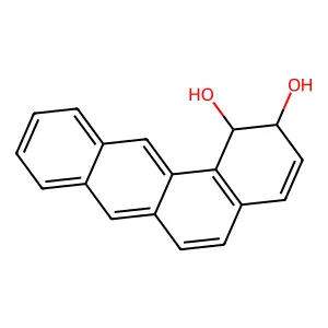 (+/-)-trans-Benz(a)anthracene-1,2-dihydrodiol structure