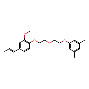 1-[2-[2-(3,5-dimethylphenoxy)ethoxy]ethoxy]-2-methoxy-4-[(E)-prop-1-enyl]benzene structure