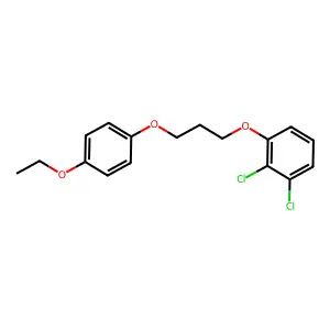 1,2-dichloro-3-[3-(4-ethoxyphenoxy)propoxy]benzene structure