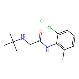 tert-butyl-[2-(2-chloro-6-methylanilino)-2-oxoethyl]azanium chloride structure