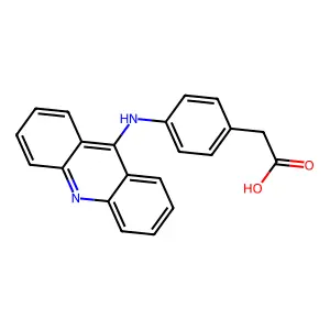 p-(9-Acridinylamino)phenyl acetic acid structure