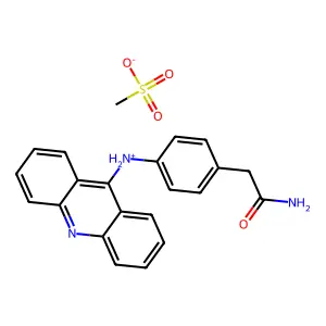 2-(p-(9-Acridinylamino)phenyl)acetamide methanesulfonate structure