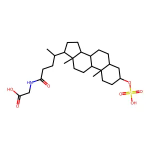 Sulfoglycolithocholic acid structure