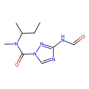 N-butan-2-yl-3-formamido-N-methyl-1,2,4-triazole-1-carboxamide structure