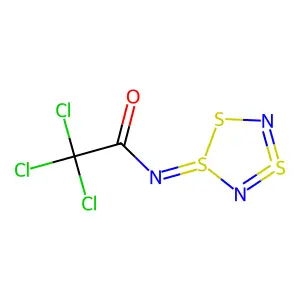 1,2,4,3,5-Trithia(4-s(iv))diazole, 1-(trichloroacetyl)imino)-1,1-dihydro- structure