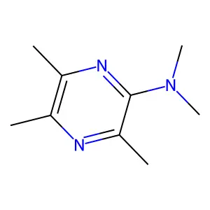 N,N,3,5,6-pentamethylpyrazin-2-amine structure