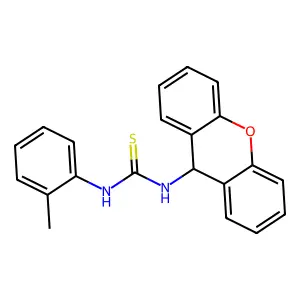 1-(2-methylphenyl)-3-(9H-xanthen-9-yl)thiourea structure