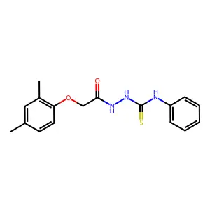 1-[[2-(2,4-dimethylphenoxy)acetyl]amino]-3-phenylthiourea structure