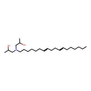1-[2-hydroxypropyl(octadeca-7,11-dienyl)amino]propan-2-ol structure