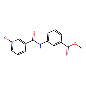 methyl 3-[(1-oxidopyridin-1-ium-3-carbonyl)amino]benzoate structure