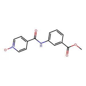 methyl 3-[(1-oxidopyridin-1-ium-4-carbonyl)amino]benzoate structure