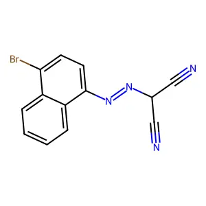 (4-Bromo-1-naphthylazo)malononitrile structure