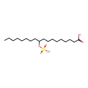 10-(Sulphooxy)octadecanoic acid structure