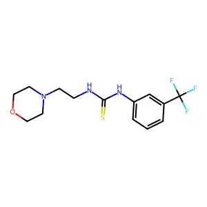 1-(2-morpholin-4-ylethyl)-3-[3-(trifluoromethyl)phenyl]thiourea structure