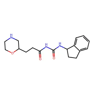 1-(2-Morpholinopropionyl)-3-(1-indanyl)urea structure