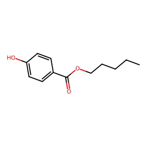 Pentyl 4-hydroxybenzoate structure
