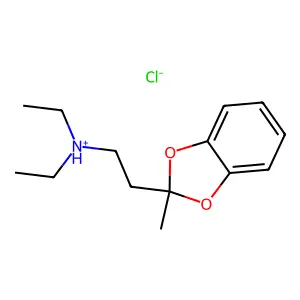 diethyl-[2-(2-methyl-1,3-benzodioxol-2-yl)ethyl]azanium chloride structure