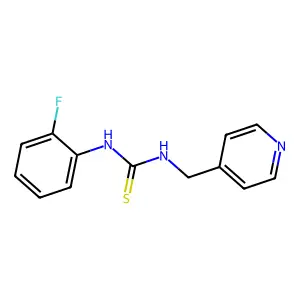 1-(2-fluorophenyl)-3-(pyridin-4-ylmethyl)thiourea structure