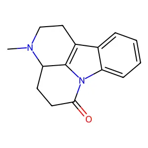 1,2,3,3a,4,5-Hexahydro-3-methyl-6H-indolo(3,2,1-de)(1,5)naphthyridin-6-one structure