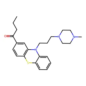 1-[10-[3-(4-methylpiperazin-1-yl)propyl]phenothiazin-2-yl]butan-1-one structure