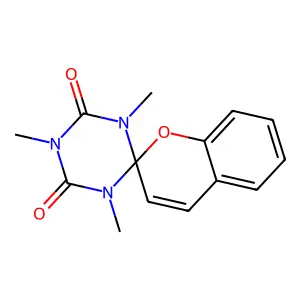 1,3,5-trimethylspiro[1,3,5-triazinane-6,2'-chromene]-2,4-dione structure