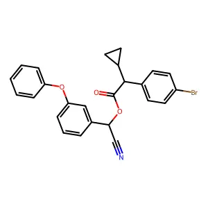 [cyano-(3-phenoxyphenyl)methyl] 2-(4-bromophenyl)-2-cyclopropylacetate structure