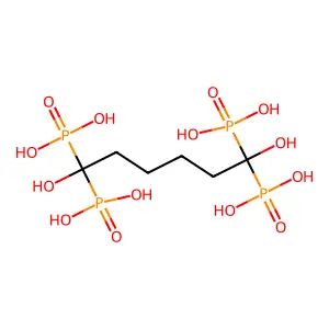 1,1,6,6-Tetraphosphono-1,6-dihydroxyhexane structure