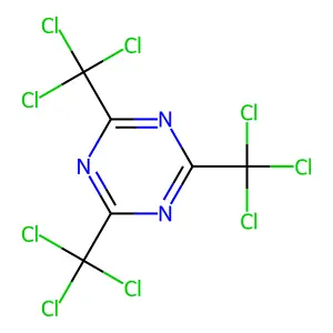 Compound C6Cl9N3 structure