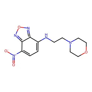 BENZOFURAZAN, 4-((2-MORPHOLINOETHYL)AMINO)-7-NITRO- structure